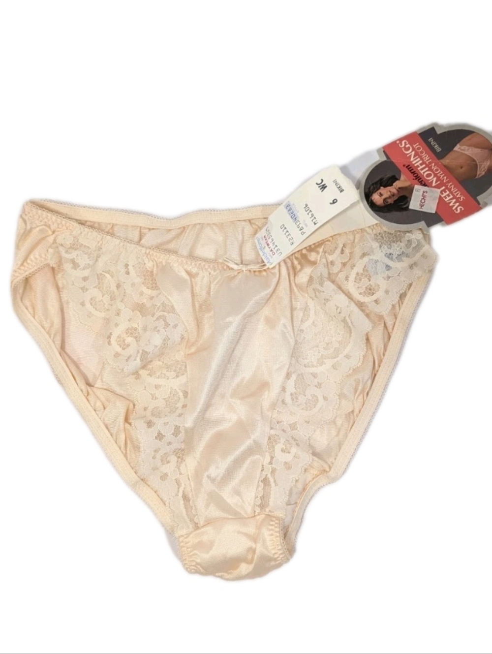 Vintage Maidenform Sweet Nothings Nylon Bikini sz 6 New Women Underwear Satiny